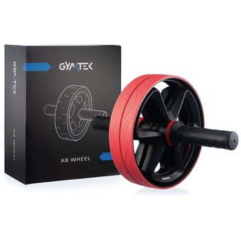 Ролик для пресса двойной Gymtek красный для мышц живота прочный удобный