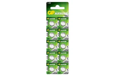 Батарейка AG10 / LR1130 / 189 / LR54 / 189 / Alkaline 10шт 1.5V 11.6*3.1мм GP