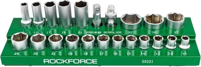 Набор головок Rock Force 1/2'' 6-гранные 22 предмета (RF-50221)