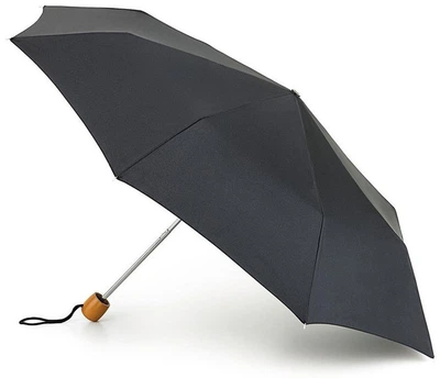 Зонт складной механический Fulton Stowaway Deluxe-1 черный с деревянной ручкой усиленный унисекс 61603