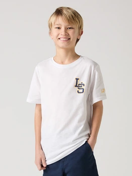 Подростковая футболка для мальчика Levi`s Lvb Ls Monogram Tee 9EL402-W1T 170-176 см (16A) Белая (3666643152161)