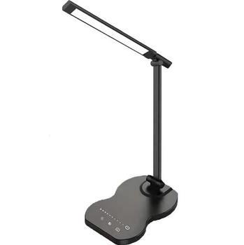 Настольная LED лампа с беспроводной зарядкой Table lamp в форме гитары (черная)