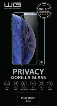 Szkło hartowane Winner Group Privacy 4D Full Glue do Apple iPhone 13/13Pro/14 Black (8591194122071)