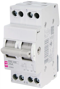 Переключатель I-0-II ETI SSQ225 2P 25А 2421424 трехпозиционный перекидной автомат для ввода резервного питания