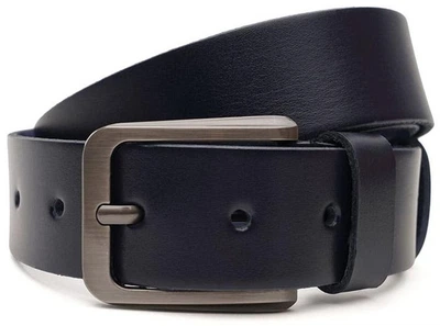 Мужской кожаный ремень Borsa Leather натуральная кожа синий 54699