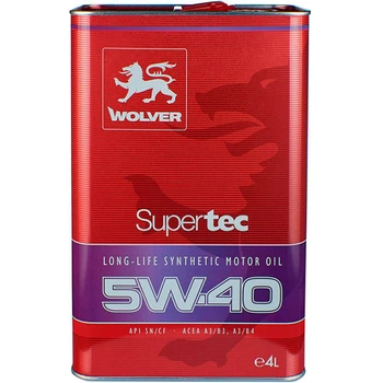 Масло синтетичне 5W-40 4л WOLVER SUPERTEC