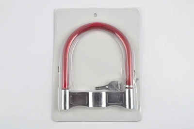 Замок протиугінний (U-подібна скоба, L-135mm, d-14mm) (червоний) LOCK MPARTS