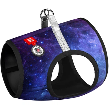Шлея для собак м’яка WAUDOG Clothes з QR паспортом, малюнок "NASA21", розмір XS1 (2901-0148)