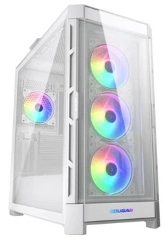 Корпус Cougar Duoface Pro rgb White, без бп, ATX/Micro ATX/Mini itx, usb 3.0x2, usb 2.0x1, Type-C Gen 2, rgb подсветка, 4x120 argb, закаленное стекло, 240x496x465 мм