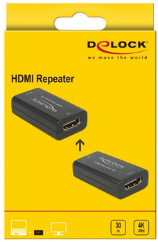 Удлинитель HDMI Delock HDMI 4K 30 Hz UHD 30 m Black (4043619114030)