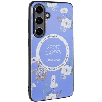 Протиударний TPU+PC чохол Secret Garden with MagFit для Samsung Galaxy S24 Lilac
