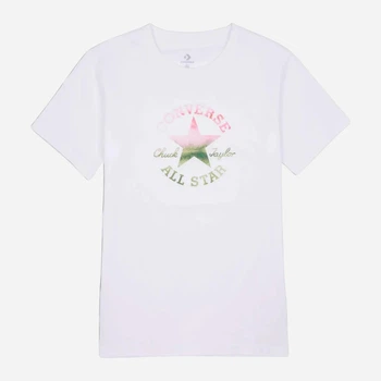Футболка хлопковая женская Converse Chuck Patch Infill Tee 10027385-102 XS White с принтом (194435388113)
