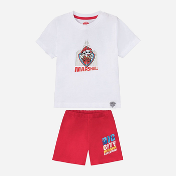 Детский летний комплект (футболка + шорты) для мальчика Paw Patrol KS30156 134-140 см Белый/Красный (7800000039412)