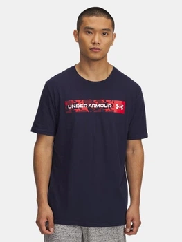 Футболка длинная мужская Under Armour Ua Camo Chest Stripe Ss 1376830-411 XL Синяя (197779702904)