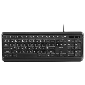 Клавиатура 2E KS120 White Backlight EN/UK Black (2E-KS120UB_UA)