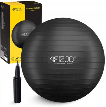 Мяч для фитнеса (фитбол) 4FIZJO 55 см Anti-Burst Black (P-5907739316257)