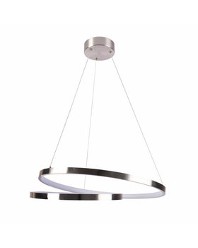 Люстра підвісна світлодіодна кругла Goldlux 328045 Zefira 50 Led 1x40W 4000K 3700Lm IP20 Нікелевий (095434)