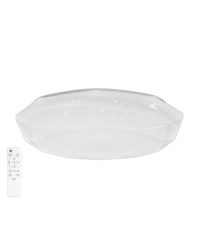 Люстра із пультом світлодіодна, стельовий світильник Goldlux 325754 Galaxy Led max 1x48W 3000K-6000K 5300Lm IP44 WH (072927)