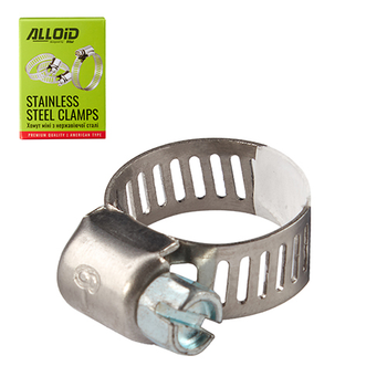 Хомут мини из нержавеющей стали Alloid 6-16 W2 4