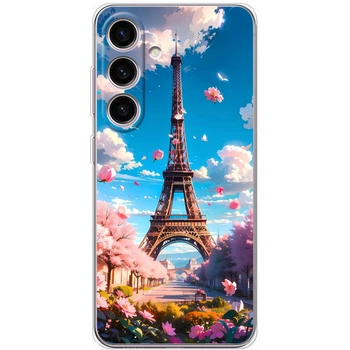 Силиконовый Чехол с Картинкой для Samsung Galaxy S25 Принт (Париж, Эйфелева Башня) (64707-ysm035)