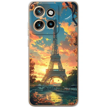 Силиконовый Чехол с Картинкой для Motorola Edge 50 Neo Принт (Париж, Эйфелева Башня) (64704-ysm037)