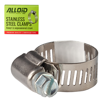 Хомут із нержавіючої сталі Alloid 13-23 W2 8