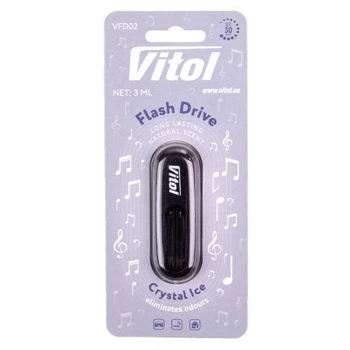 Освежитель воздуха Vitol Flash Drive на обдув Crystal Ice
