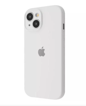 Чехол Premium Silicone Case з защитой камеры для iPhone 15 white