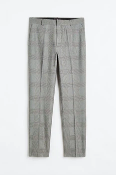 Брюки H&M 30 серый клетка 31011074406