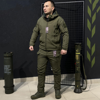 Тактична форма Vanguard Softshell куртка з капюшоном + штани олива розмір L