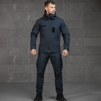 Тактична форма Bandit Softshell куртка з капюшоном + штани синя розмір 3XL