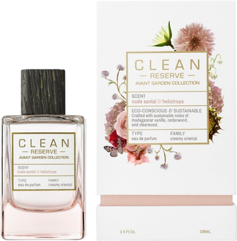 Woda perfumowana unisex Clean Reserve Avant Garden Nude Santal & Heliotrope 100 ml (874034010300)