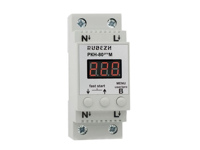 Реле контролю напруги на DIN-рейку Rubezh РКН-80proМ (80А, 220В) (R817543803)