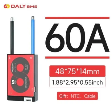 BMS Контроллер (плата защиты) DALY 7S li-ion / li-pol 24V 60A c Балансировкой