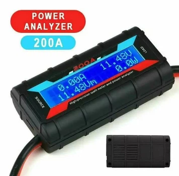 Ваттметр, Вольтметр, Амперметр Анализатор мощности 7-60V, 200А. ЖК-подсветка