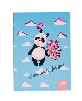 Блокнот А5 64арк ZB.12768-14 SWEET Panda клітинка, KIDS Line, голубий (10)