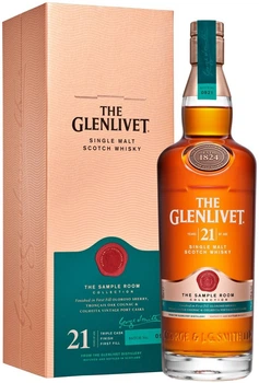 Віскі The Glenlivet 0.7 л 21 рік витримки 43% в подарунковій дерев'яній упаковці (5000299226216)