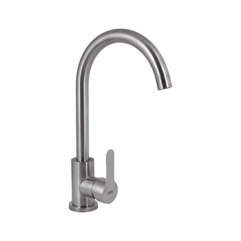 Змішувач для кухні з нержавіючої сталі Brinex Pure 015F Nickel BRIPUR015FNKL