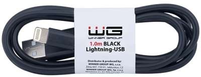 Кабель Winner Group, USB Type-A to Lightning 1м Black (8591194093098)