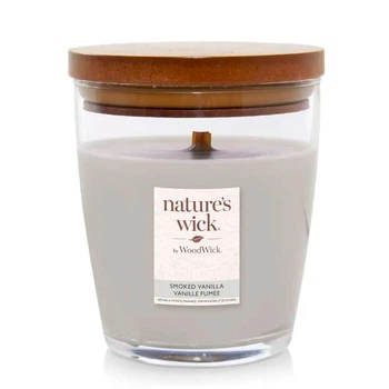 Ароматична свічка з ароматом димної ванілі Woodwick Nature's Wick Smoked Vanilla 284 г (1668574E)