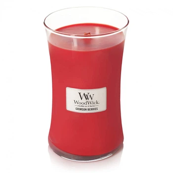Ароматическая свеча с ароматом рождественских ягод Woodwick Crimson Berries (609 г)