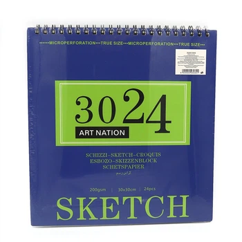 Скетчбук альбом для эскизов 30x30см 24л 200г/м2 Art Nation SketchPad на спирали XQSU3030