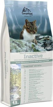 Корм Carpathian Pet Food Inactive сухой для малоактивных, кастрированных и стерилизованных котов всех пород 1.5 кг
