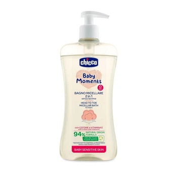 Шампунь-гель мицеллярный для чувствительной кожи Chicco Baby Moments "Без слез", 500 мл