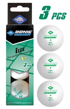 Мячи для настольного тенниса Donic Elite 1* (3 шт.) (608310) White