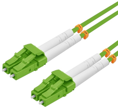 Patchcord światłowodowy Helos LC/LC Duplex 50/125µm OM4 10 m Green (4005938874736)