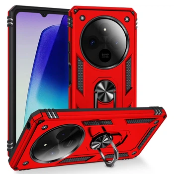 Ударопрочный чехол Serge Ring for Magnet для Xiaomi Redmi 14C / Poco C75 Красный Без бренда