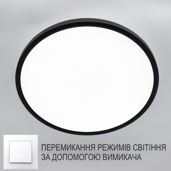 Накладний світлодіодний світильник OKO-66W-R-ON/OFF-500*25-BLACK-220-IP20 10427
