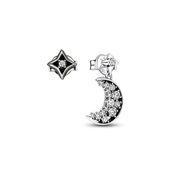 Серебряные серьги Pandora Полумесяц и звезда 292782C01
