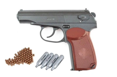 Пневматический пистолет Borner PM 49 + 4 шт СО2 + 250 шариков BB